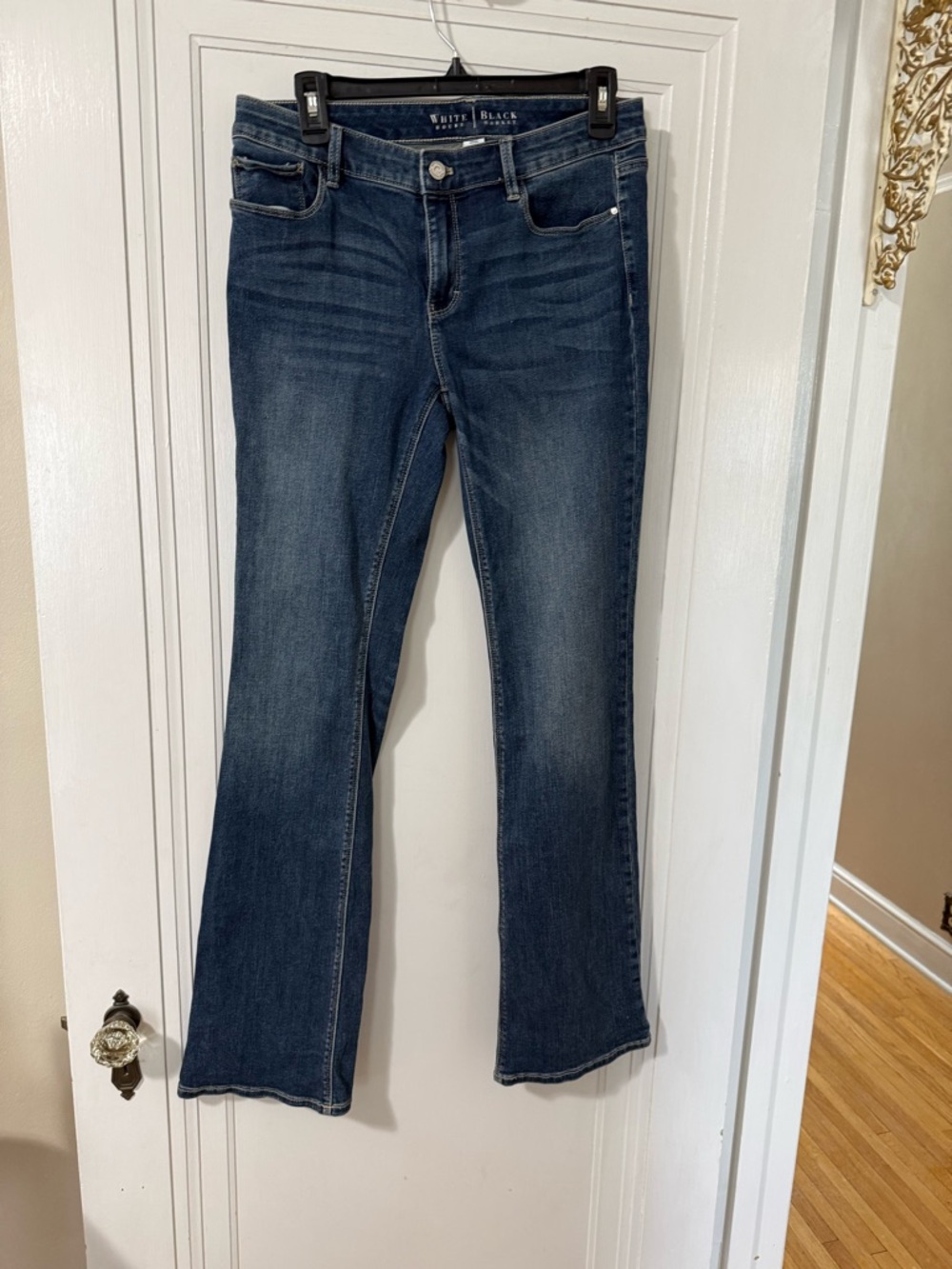 White House Black Market Women's Dark Wash Flare Jeans